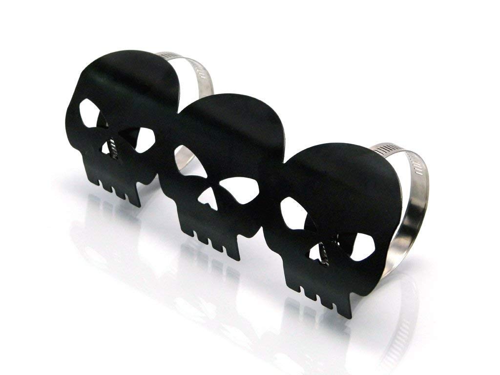 Alchemy Parts Schwarzer Totenkopf Auspuff Hitzeschutz Für Retro Cruiser Personalisiert Projekt Motorrad Alchemy Parts Schwarzer Totenkopf Auspuff Hitzeschutz Für Retro Cruiser Personalisiert Projekt Motorrad von Alchemy Parts