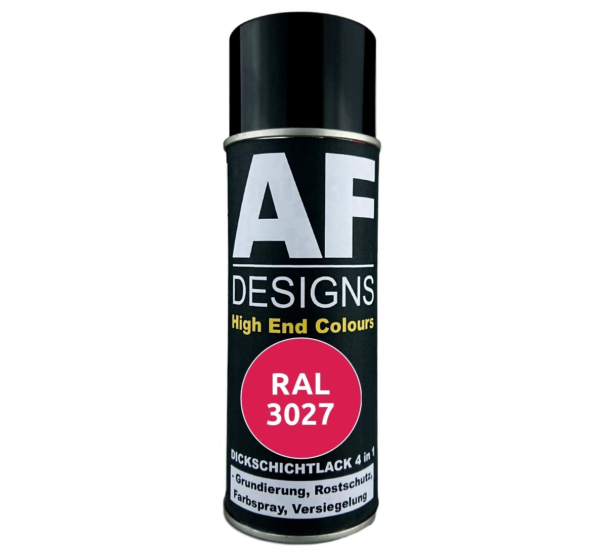 4 in 1 RAL 3027 Himbeerrot Dickschichtlack Lack Spray Spraydose von Alex Flittner Designs