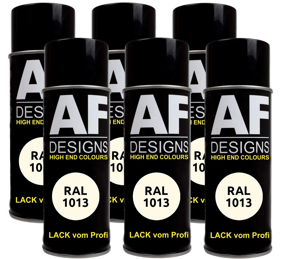 6X RAL Lackspray Autolack Buntlack Spraydose RAL1013 PERLWEISS matt von Alex Flittner Designs