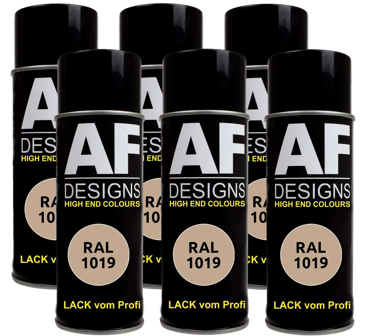 Alex Flittner Designs 6x RAL Lackspray Autolack Buntlack Spraydose RAL1019 GRAUBEIGE glänzend Alex Flittner Designs 6x RAL Lackspray Autolack Buntlack Spraydose RAL1019 GRAUBEIGE glänzend von Alex Flittner Designs
