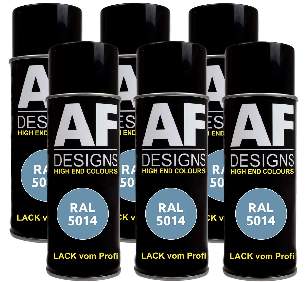 6X RAL Lackspray Autolack Buntlack Spraydose RAL5014 TAUBENBLAU matt von Alex Flittner Designs