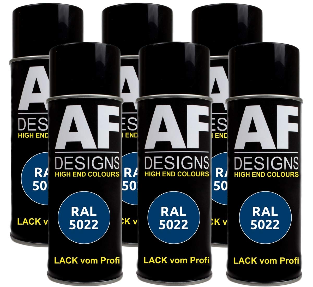 6X RAL Lackspray Autolack Buntlack Spraydose RAL5022 Nachtblau glänzend von Alex Flittner Designs