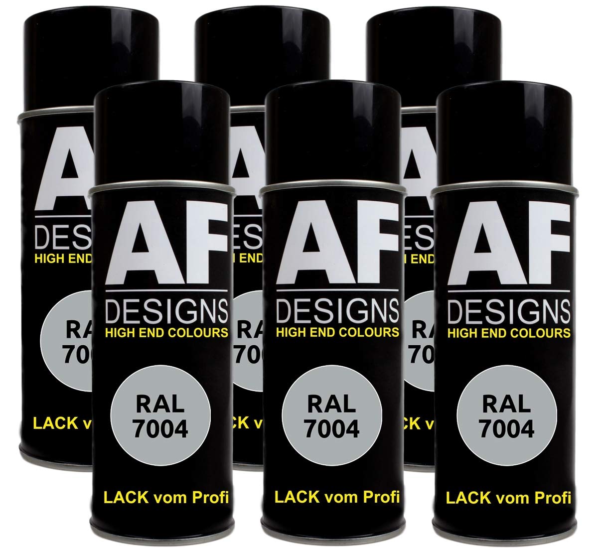 Alex Flittner Designs 6x RAL Lackspray Autolack Buntlack Spraydose RAL7004 SIGNALGRAU glänzend von Alex Flittner Designs