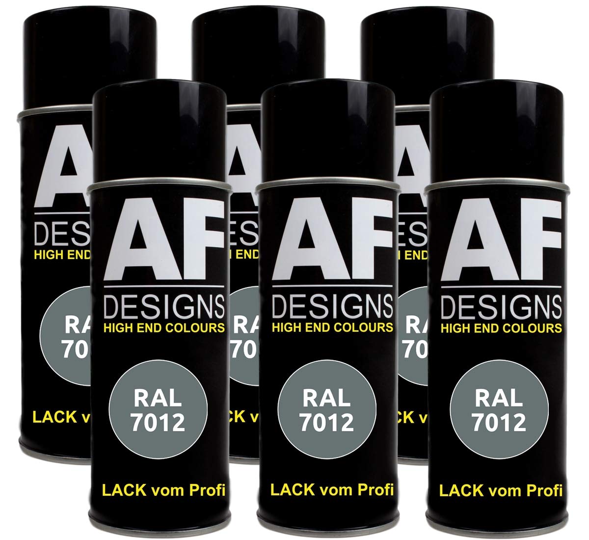 6X RAL Lackspray Autolack Buntlack Spraydose RAL7012 BASALTGRAU seidenmatt von Alex Flittner Designs