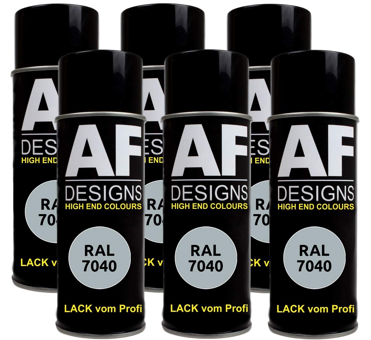 6X RAL Lackspray Autolack Buntlack Spraydose RAL7040 FENSTERGRAU matt von Alex Flittner Designs