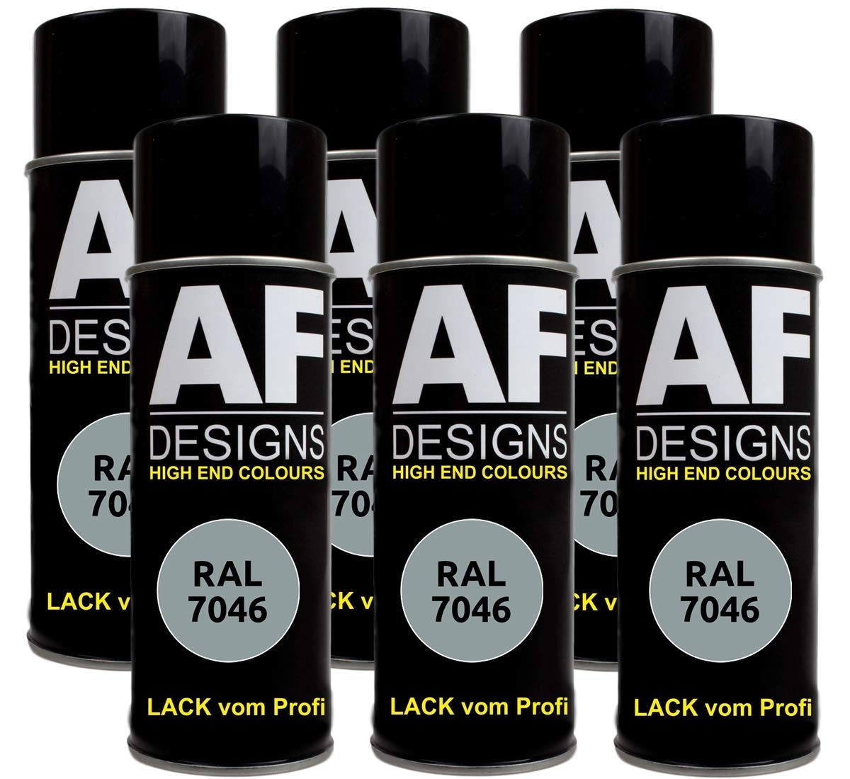 6X RAL Lackspray Autolack Buntlack Spraydose RAL7046 TELEGRAU 2 glänzend von Alex Flittner Designs