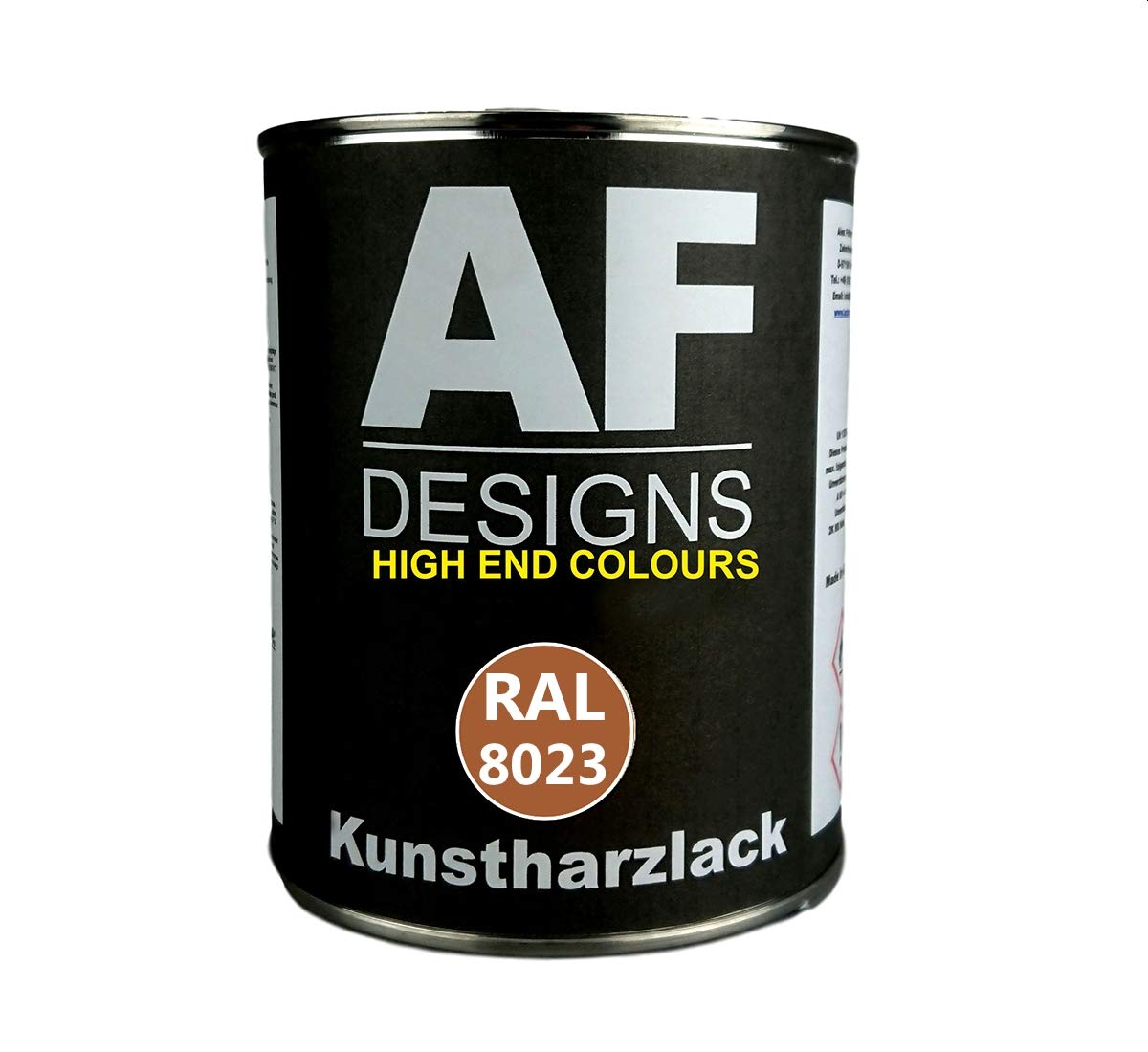 Alex Flittner Designs 1 Liter Kunstharz Lack Buntlack Kunstharzlack RAL8022 Schwarzbraun seidenmatt von Alex Flittner Designs