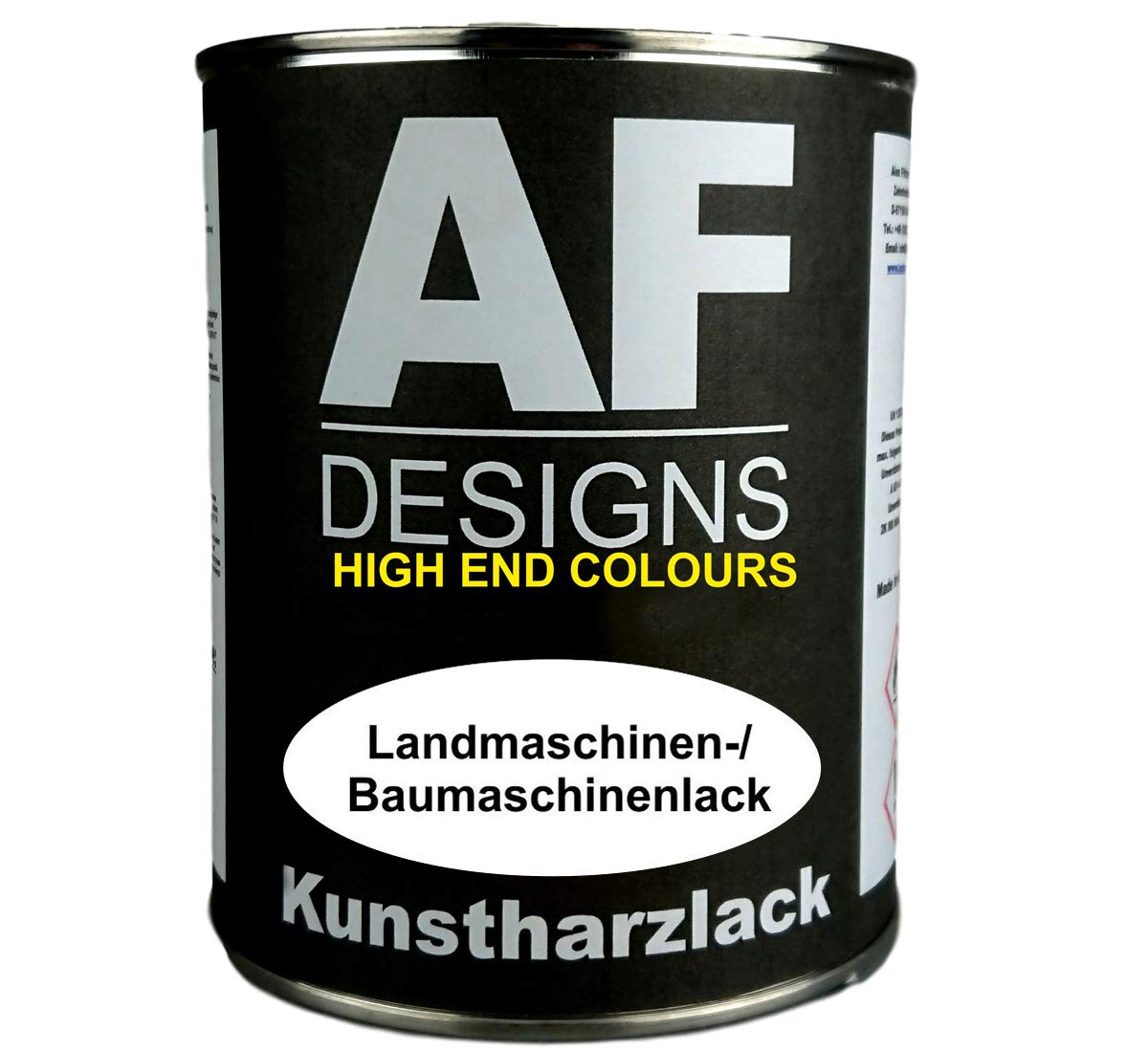 Alex Flittner Designs 1 Liter Kunstharzlack für AMMANN YANMAR GELB Maschinen LKW NFZ Lack Baumaschinen von Alex Flittner Designs