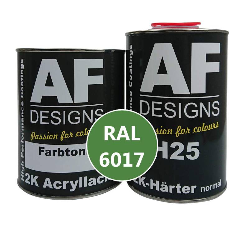 Alex Flittner Designs 2K Acryl Lack Autolack 1,5kg Set RAL 6017 MAIGRUEN glänzend incl. Härter von Alex Flittner Designs