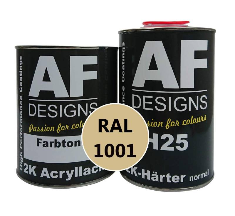 Alex Flittner Designs 2K Acryl Lack Autolack 3 kg Set RAL 1001 BEIGE glänzend incl. Härter von Alex Flittner Designs