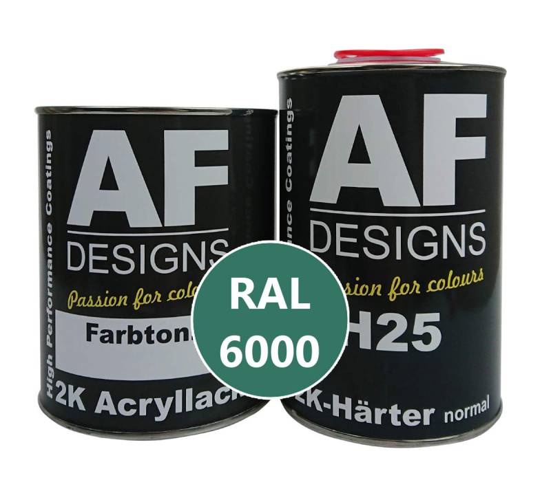 Alex Flittner Designs 2K Acryl Lack Autolack 3 kg Set RAL 6000 PATINAGRUEN glänzend incl. Härter von Alex Flittner Designs