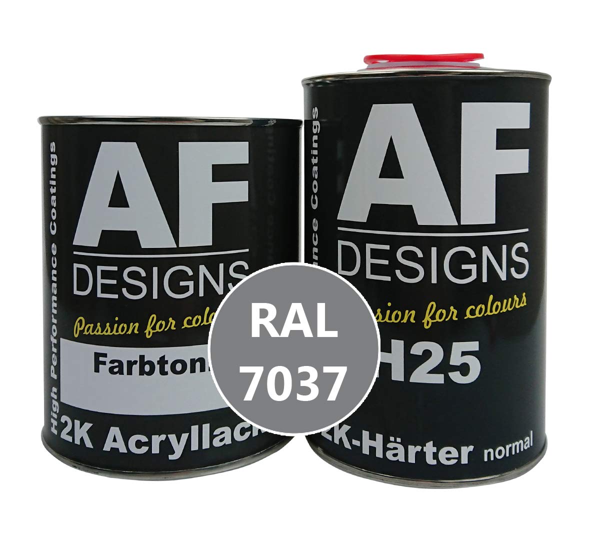 Alex Flittner Designs 2K Acryl Lack Autolack 3 kg Set RAL 7037 STAUBGRAU glänzend incl. Härter von Alex Flittner Designs