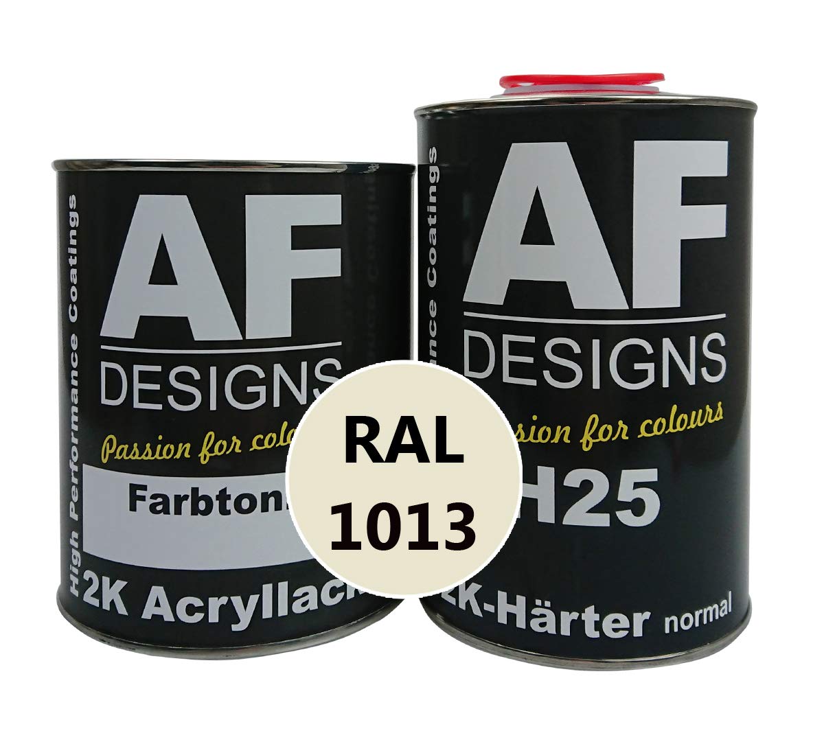 Alex Flittner Designs 2K Acryl Lack Autolack 4,5 kg Set RAL 1013 PERLWEISS glänzend incl. Härter von Alex Flittner Designs