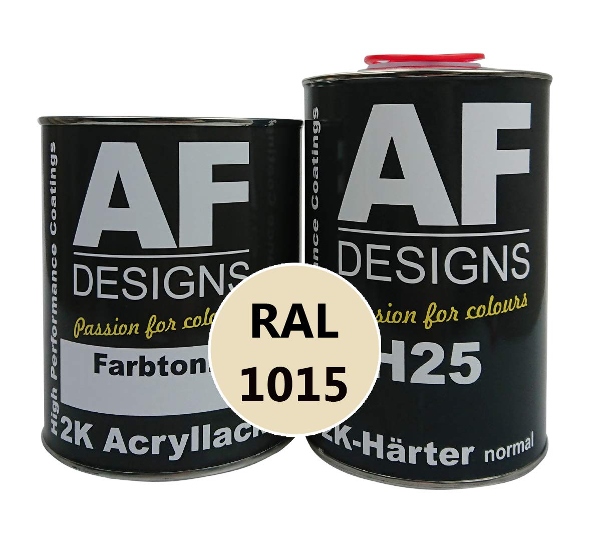 Alex Flittner Designs 2K Acryl Lack Autolack 4,5 kg Set RAL 1015 HELLELFENBEIN glänzend incl. Härter von Alex Flittner Designs
