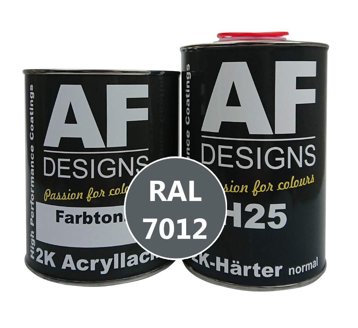 Alex Flittner Designs 2K Lack 1,5kg Set RAL 7012 BASALTGRAU matt Holz Maschinen Industrielack LKW NFZ von Alex Flittner Designs