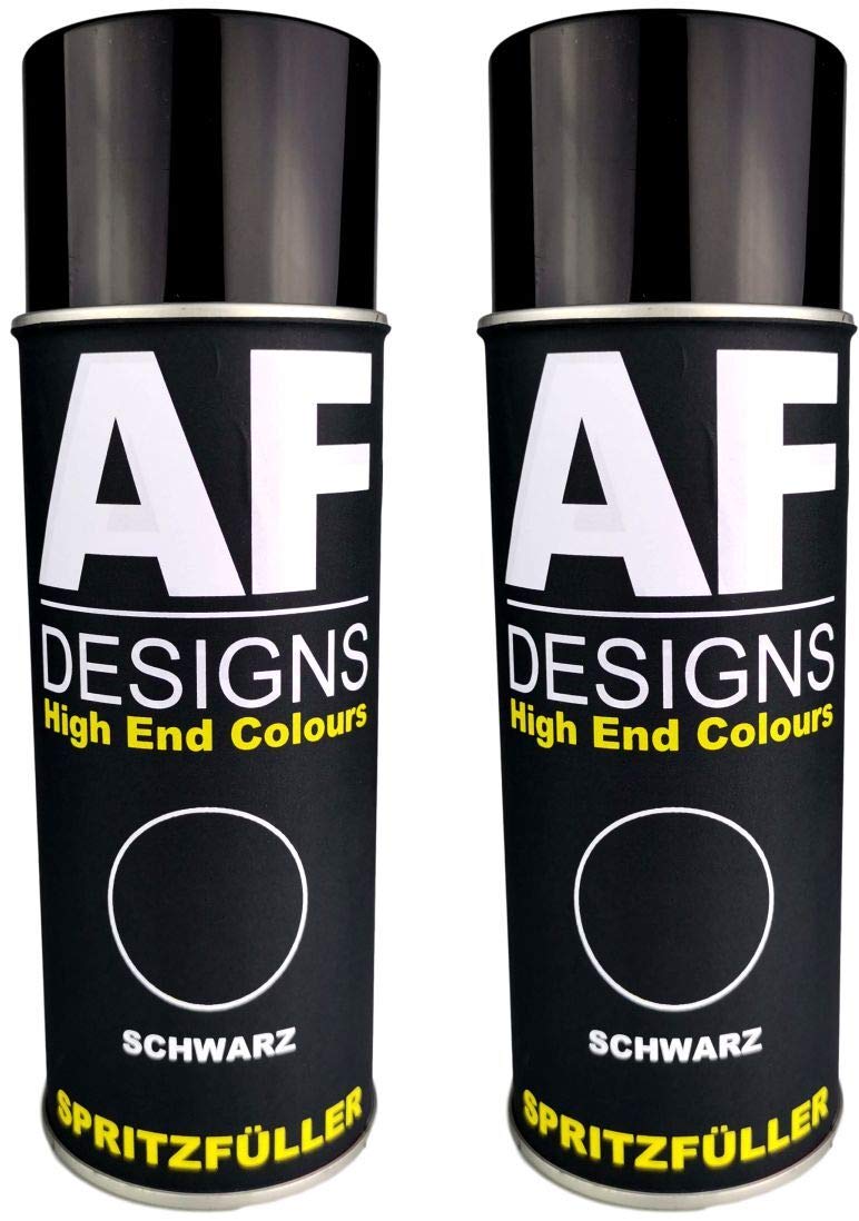 Alex Flittner Designs 2X Spritzfüller Spritzspachtel Spraydose schwarz Dickschicht Füller Autolack Grundierung Filler Primer von Alex Flittner Designs