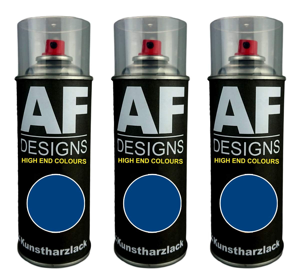 Alex Flittner Designs 3X Kunstharz Lackspray Buntlack Spraydose RAL5010 ENZIANBLAU seidenmatt von Alex Flittner Designs