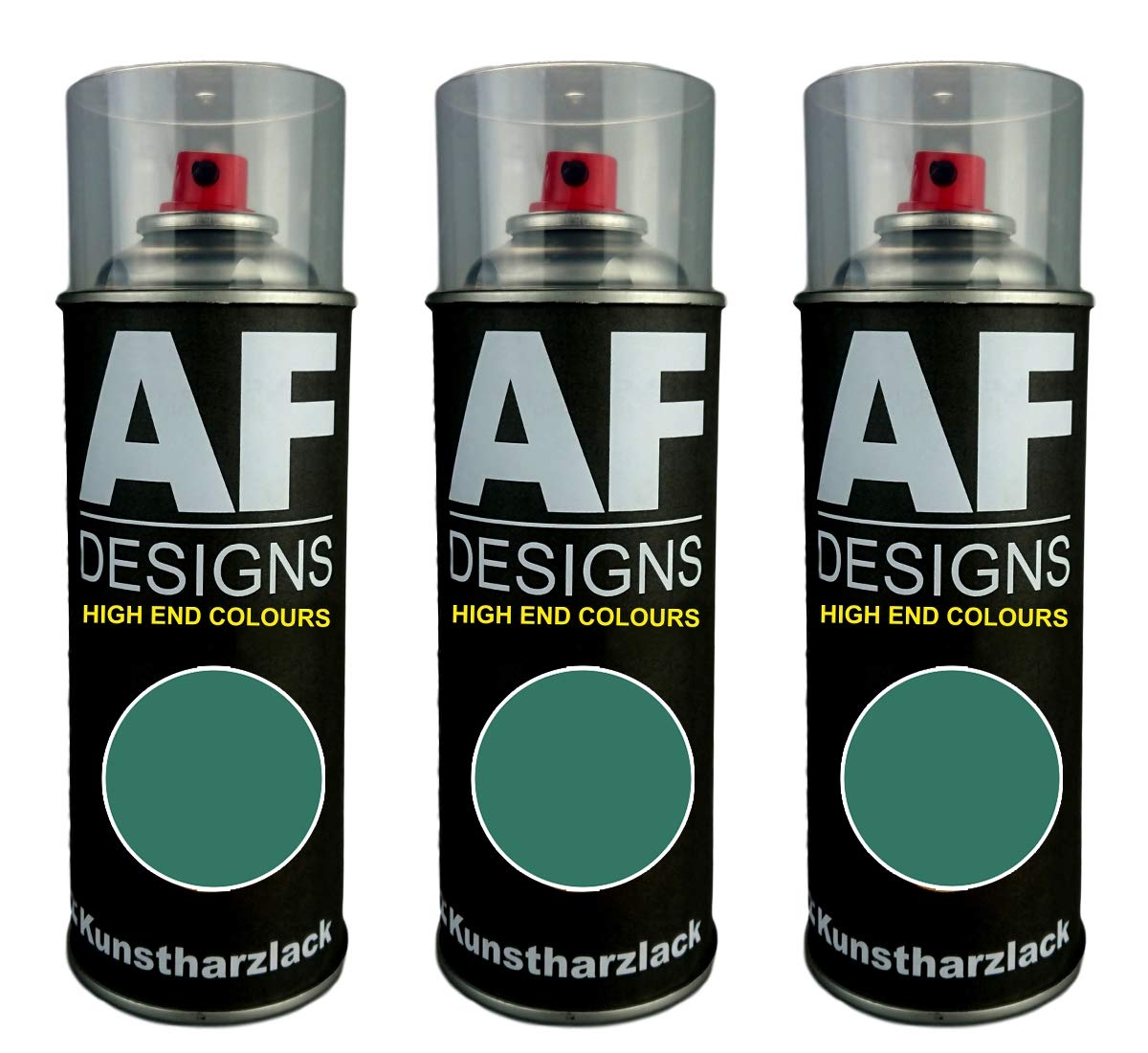 Alex Flittner Designs 3X Kunstharz Lackspray Buntlack Spraydose RAL6000 PATINAGRUEN seidenmatt von Alex Flittner Designs