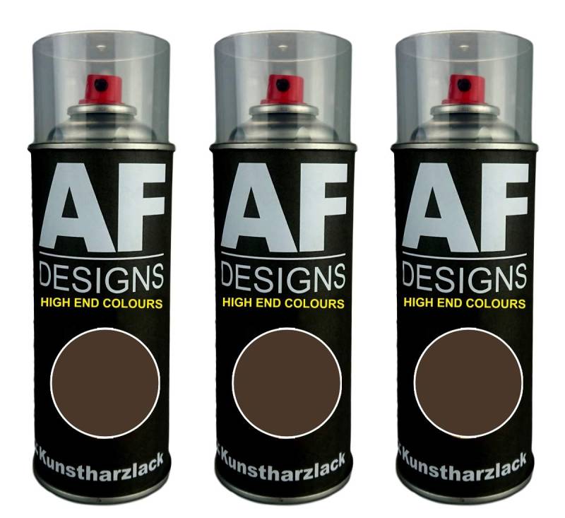 Alex Flittner Designs 3X Kunstharz Lackspray Buntlack Spraydose RAL8014 SEPIABRAUN seidenmatt von Alex Flittner Designs