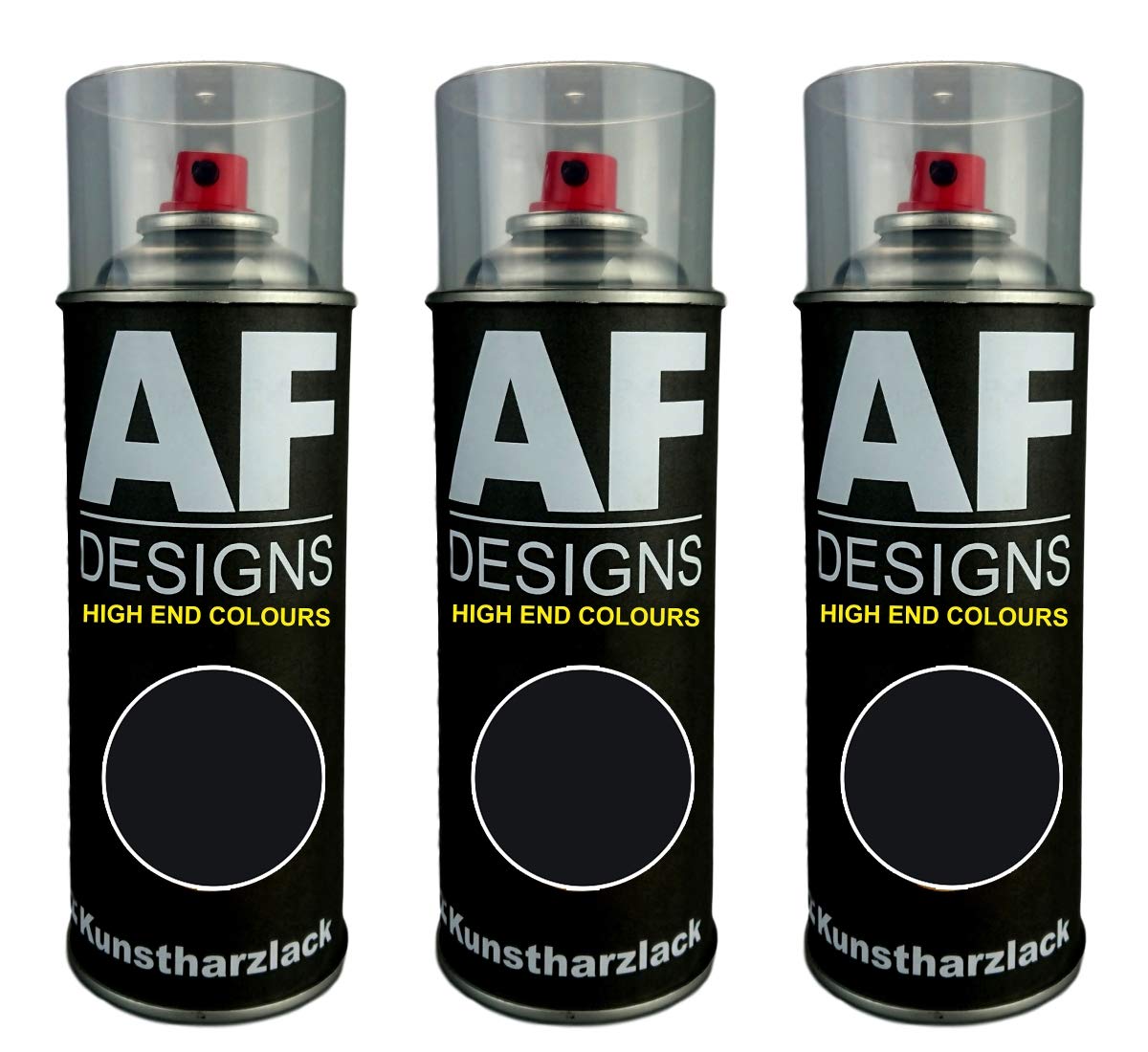 Alex Flittner Designs 3X Kunstharz Lackspray Schwarz Autolack Buntlack Spraydose Kunstharz9005 TIEFSCHWARZ glänzend von Alex Flittner Designs