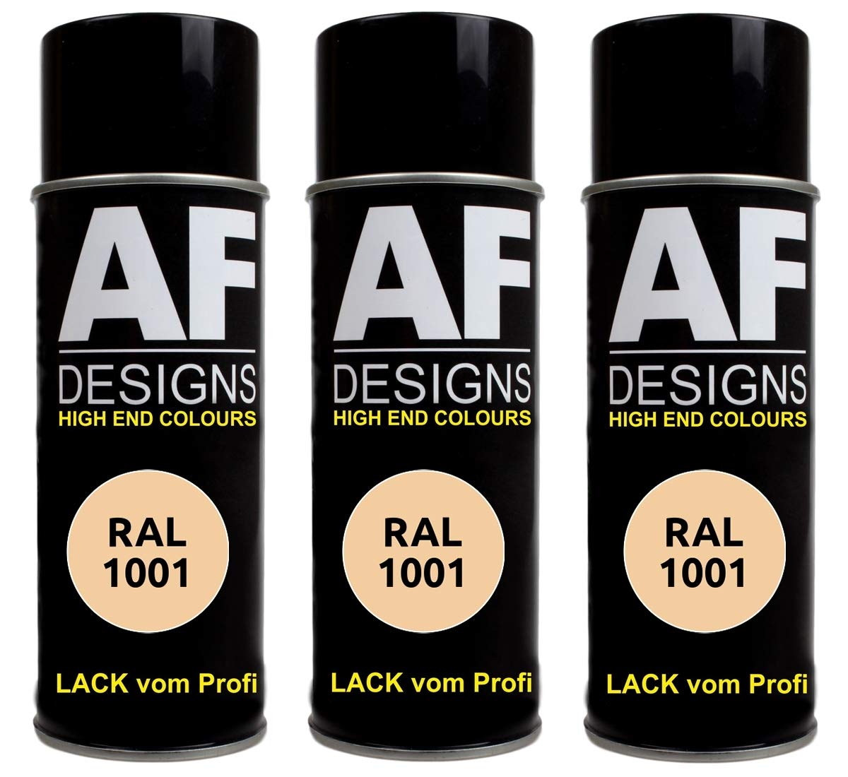 Alex Flittner Designs 3x RAL Lackspray Autolack Buntlack Spraydose RAL1001 BEIGE stumpfmatt von Alex Flittner Designs