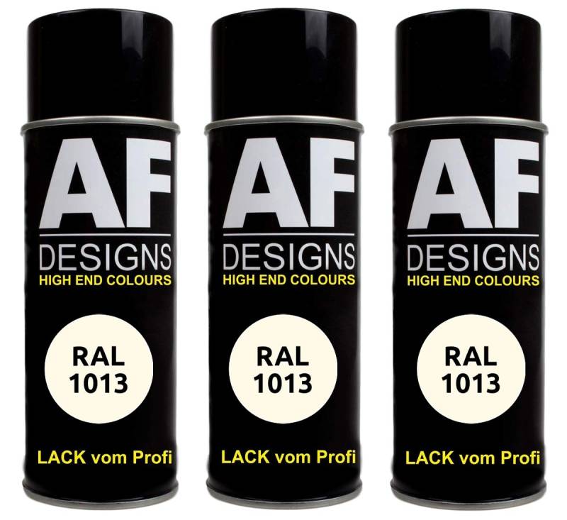 Alex Flittner Designs 3X RAL Lackspray Autolack Buntlack Spraydose RAL1013 PERLWEISS glänzend von Alex Flittner Designs