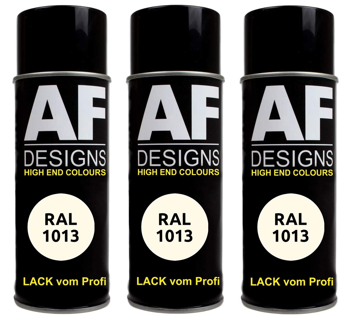 Alex Flittner Designs 3X RAL Lackspray Autolack Buntlack Spraydose RAL1013 PERLWEISS matt von Alex Flittner Designs
