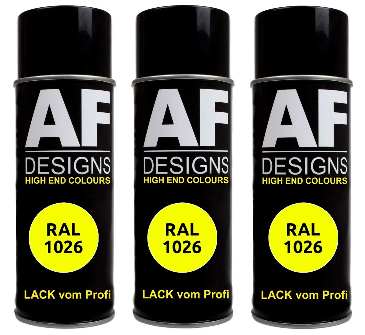 Alex Flittner Designs 3X RAL Lackspray Autolack Buntlack Spraydose RAL1026 LEUCHTGELB glänzend Alex Flittner Designs 3X RAL Lackspray Autolack Buntlack Spraydose RAL1026 LEUCHTGELB glänzend von Alex Flittner Designs