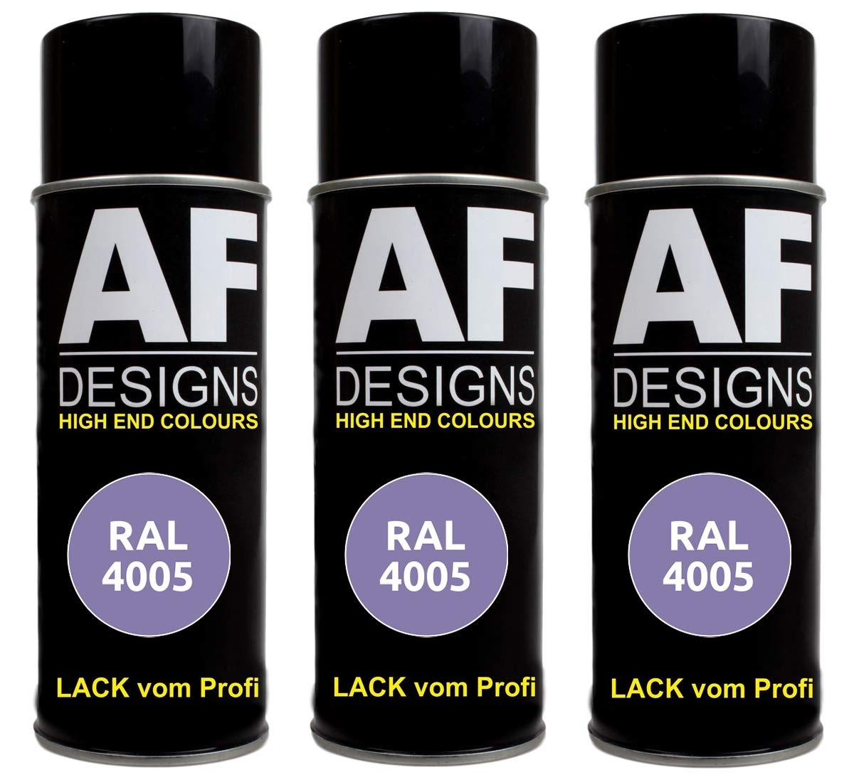 Alex Flittner Designs 3X RAL Lackspray Autolack Buntlack Spraydose RAL4005 BLAULILA seidenmatt von Alex Flittner Designs
