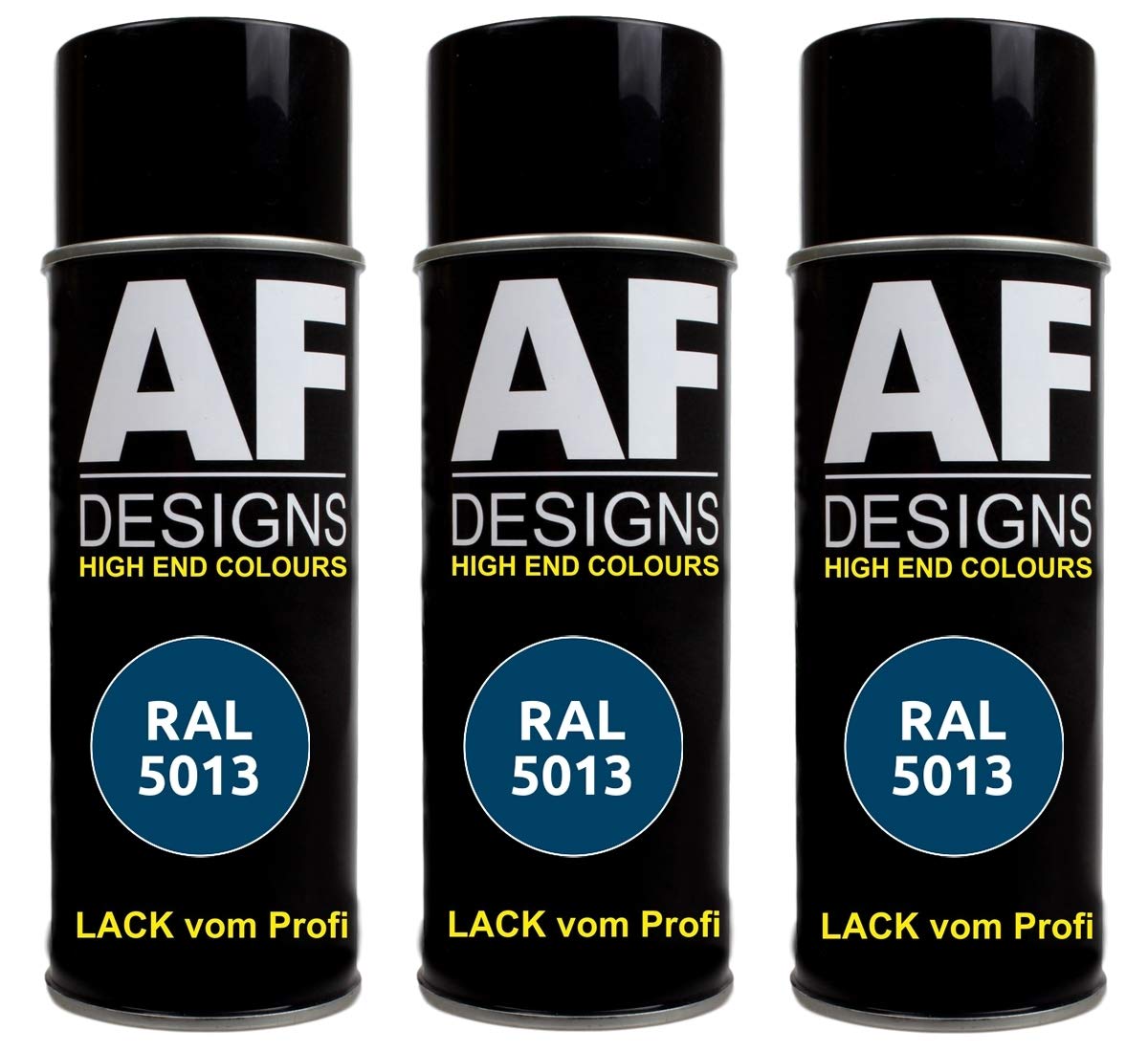 Alex Flittner Designs 3X RAL Lackspray Autolack Buntlack Spraydose RAL5013 Kobaltblau glänzend von Alex Flittner Designs