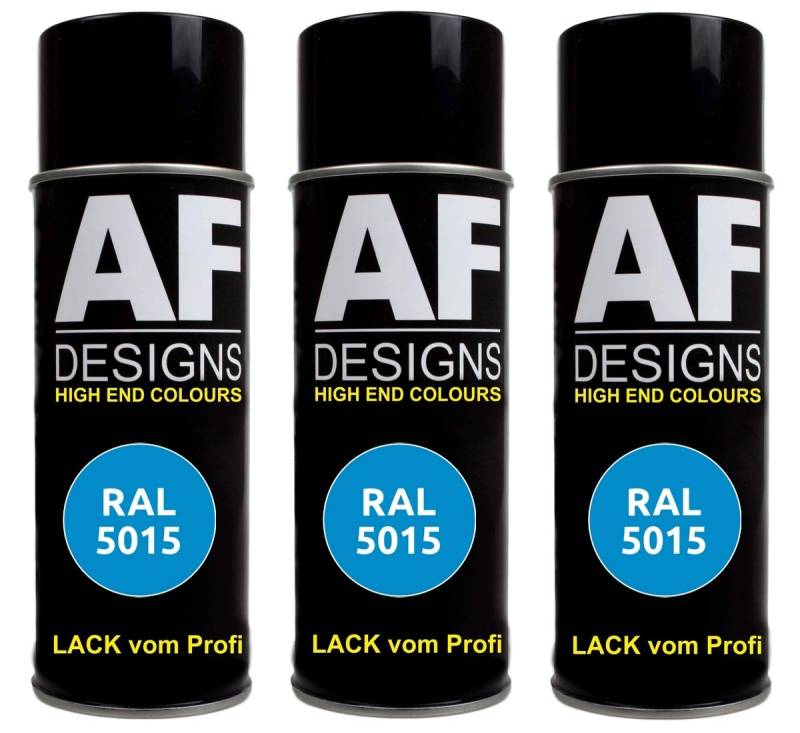 Alex Flittner Designs 3x RAL Lackspray Autolack Buntlack Spraydose RAL5015 HIMMELBLAU seidenmatt von Alex Flittner Designs