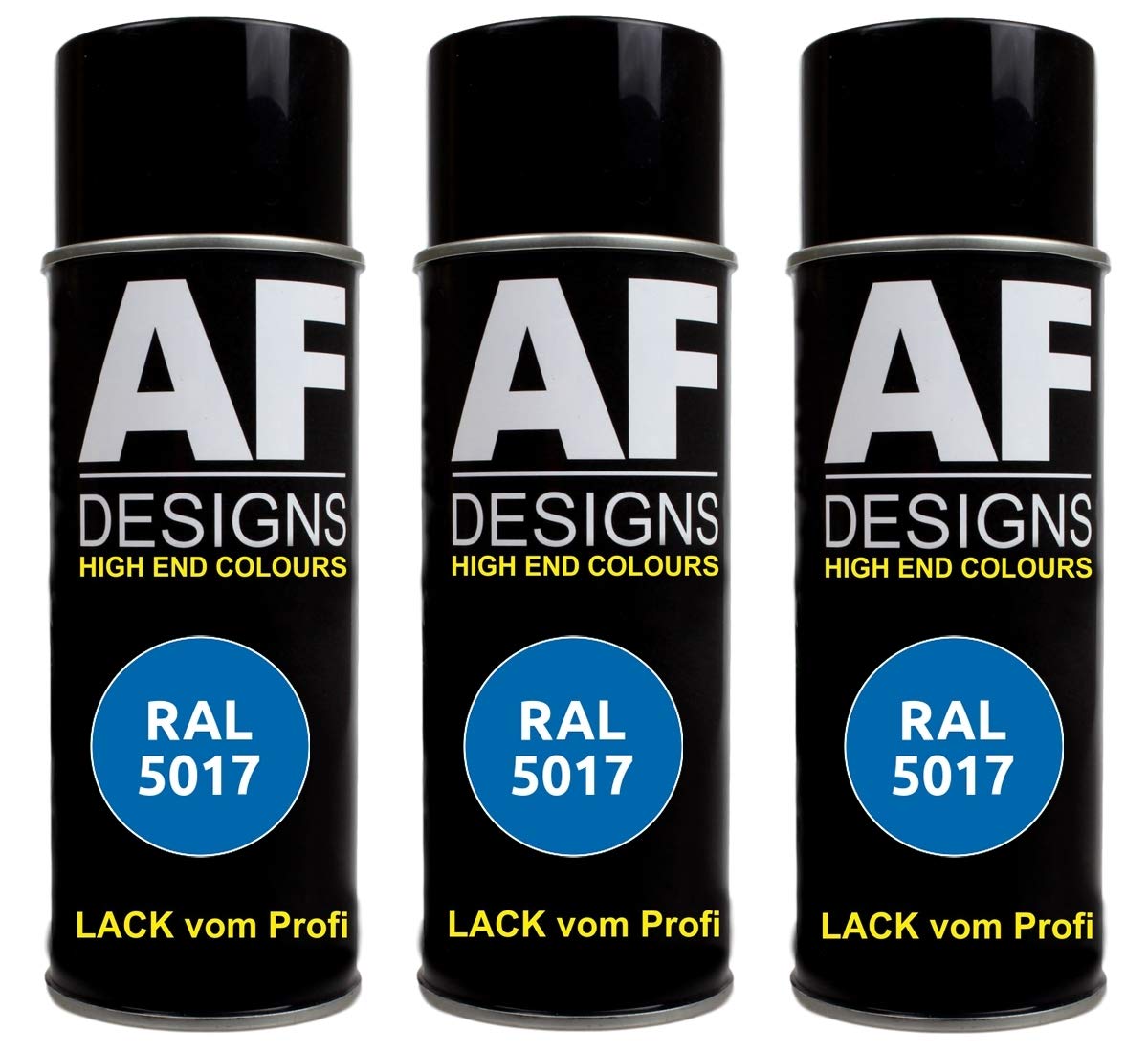 Alex Flittner Designs 3X RAL Lackspray Autolack Buntlack Spraydose RAL5017 VERKEHRSBLAU glänzend von Alex Flittner Designs