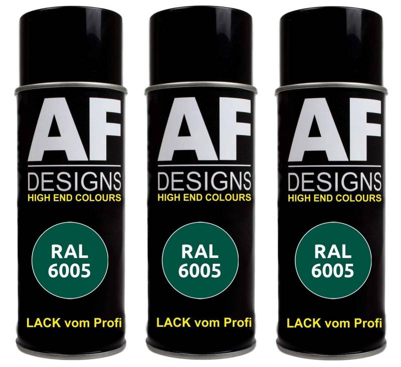 Alex Flittner Designs 3x RAL Lackspray Autolack Buntlack Spraydose RAL6005 MOOSGRUEN matt von Alex Flittner Designs