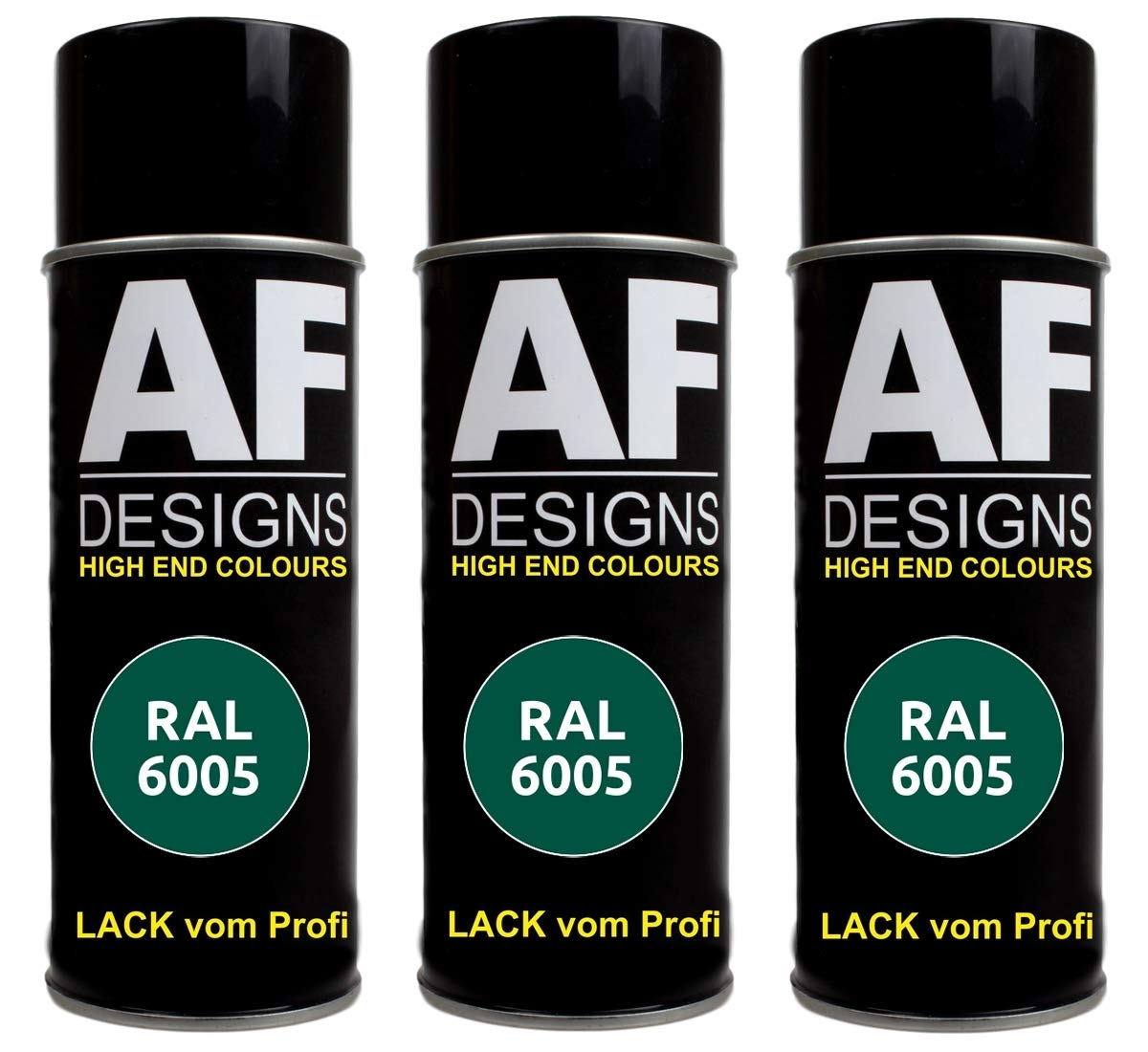 Alex Flittner Designs 3X RAL Lackspray Autolack Buntlack Spraydose RAL6005 Moosgruen seidenmatt von Alex Flittner Designs