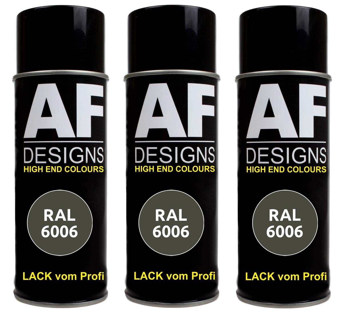 Alex Flittner Designs 3X RAL Lackspray Autolack Buntlack Spraydose RAL6006 GRAUOLIV matt von Alex Flittner Designs
