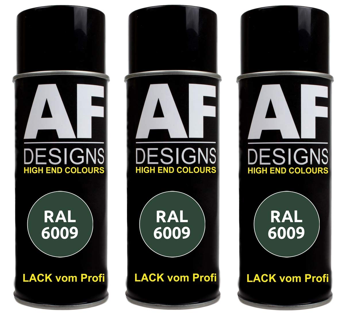 Alex Flittner Designs 3x RAL Lackspray Autolack Buntlack Spraydose RAL6009 TANNENGRUEN stumpfmatt von Alex Flittner Designs