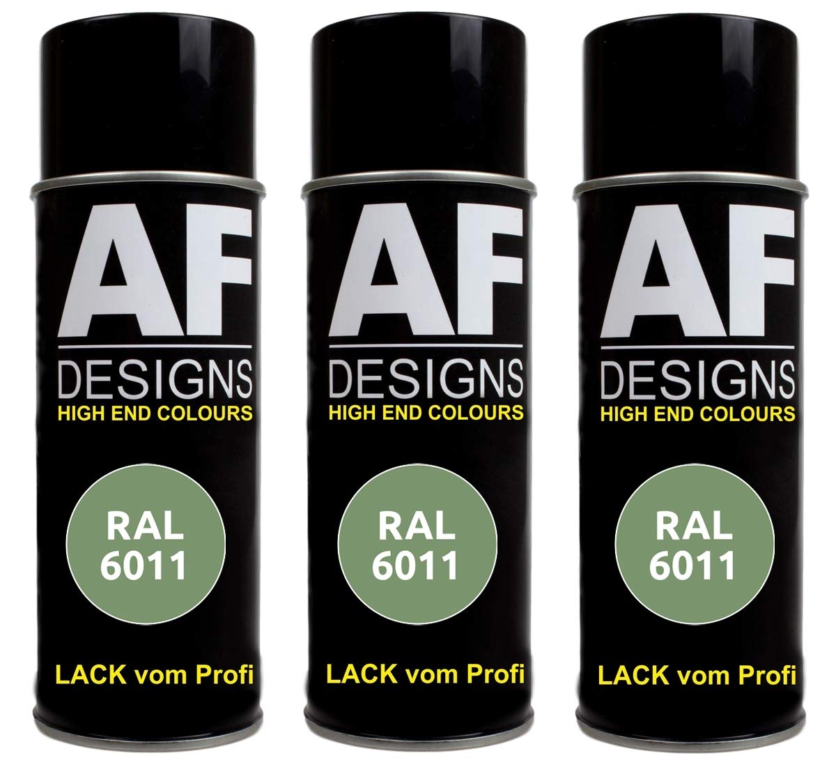 Alex Flittner Designs 3x RAL Lackspray Autolack Buntlack Spraydose RAL6011 RESEDAGRUEN matt von Alex Flittner Designs