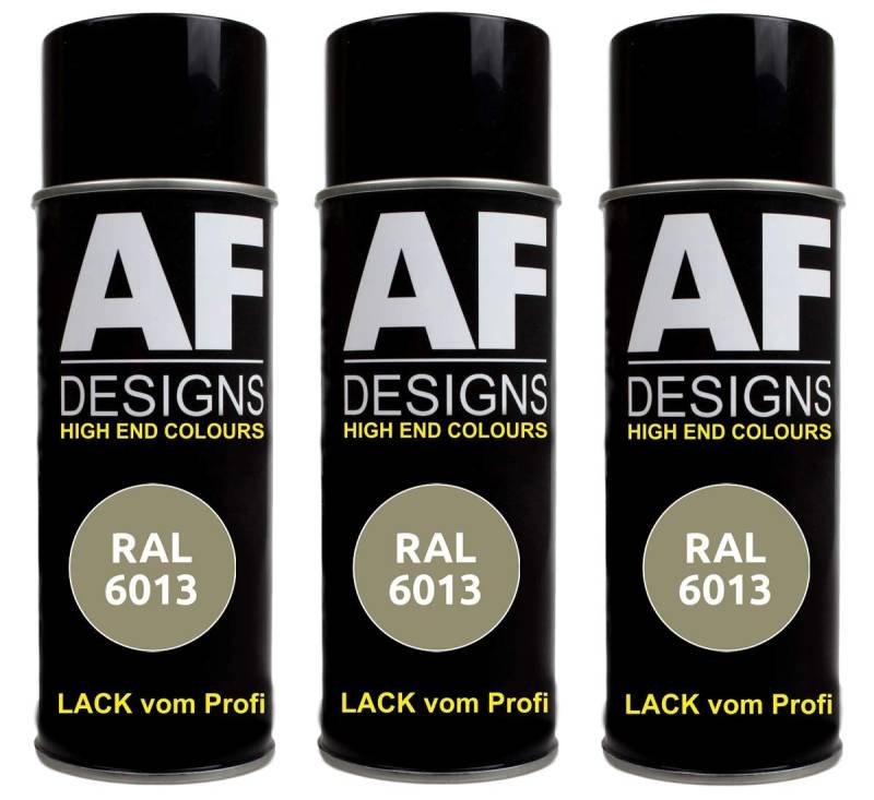 Alex Flittner Designs 3x RAL Lackspray Autolack Buntlack Spraydose RAL6013 SCHILFGRUEN glänzend von Alex Flittner Designs