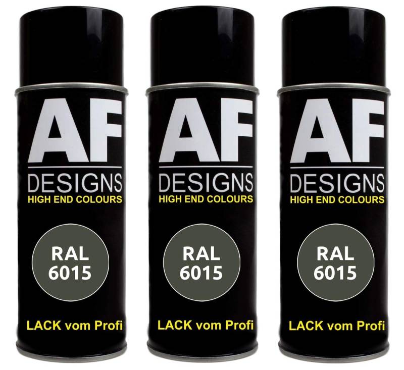 Alex Flittner Designs 3X RAL Lackspray Autolack Buntlack Spraydose RAL6015 SCHWARZOLIV glänzend von Alex Flittner Designs
