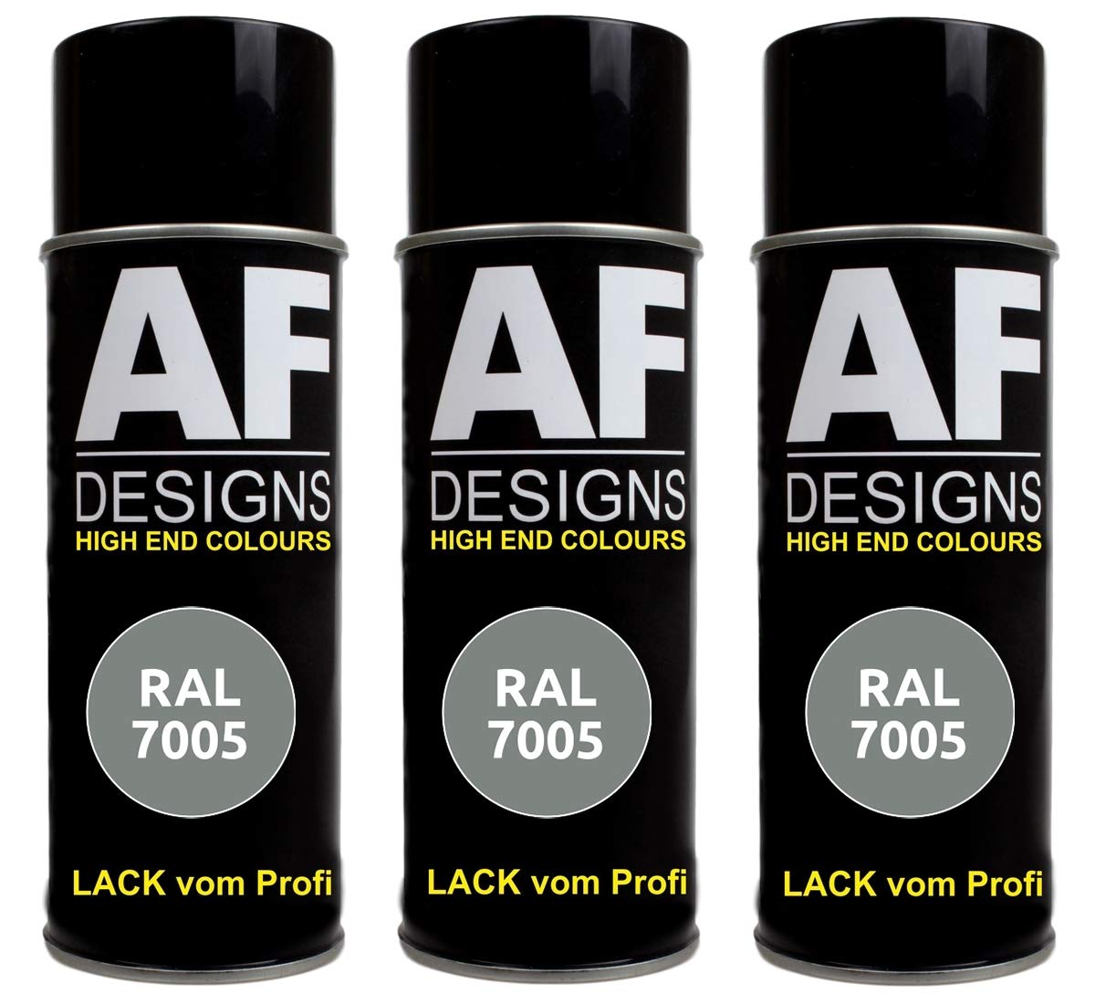 Alex Flittner Designs 3x RAL Lackspray Autolack Buntlack Spraydose RAL7005 MAUSGRAU matt von Alex Flittner Designs