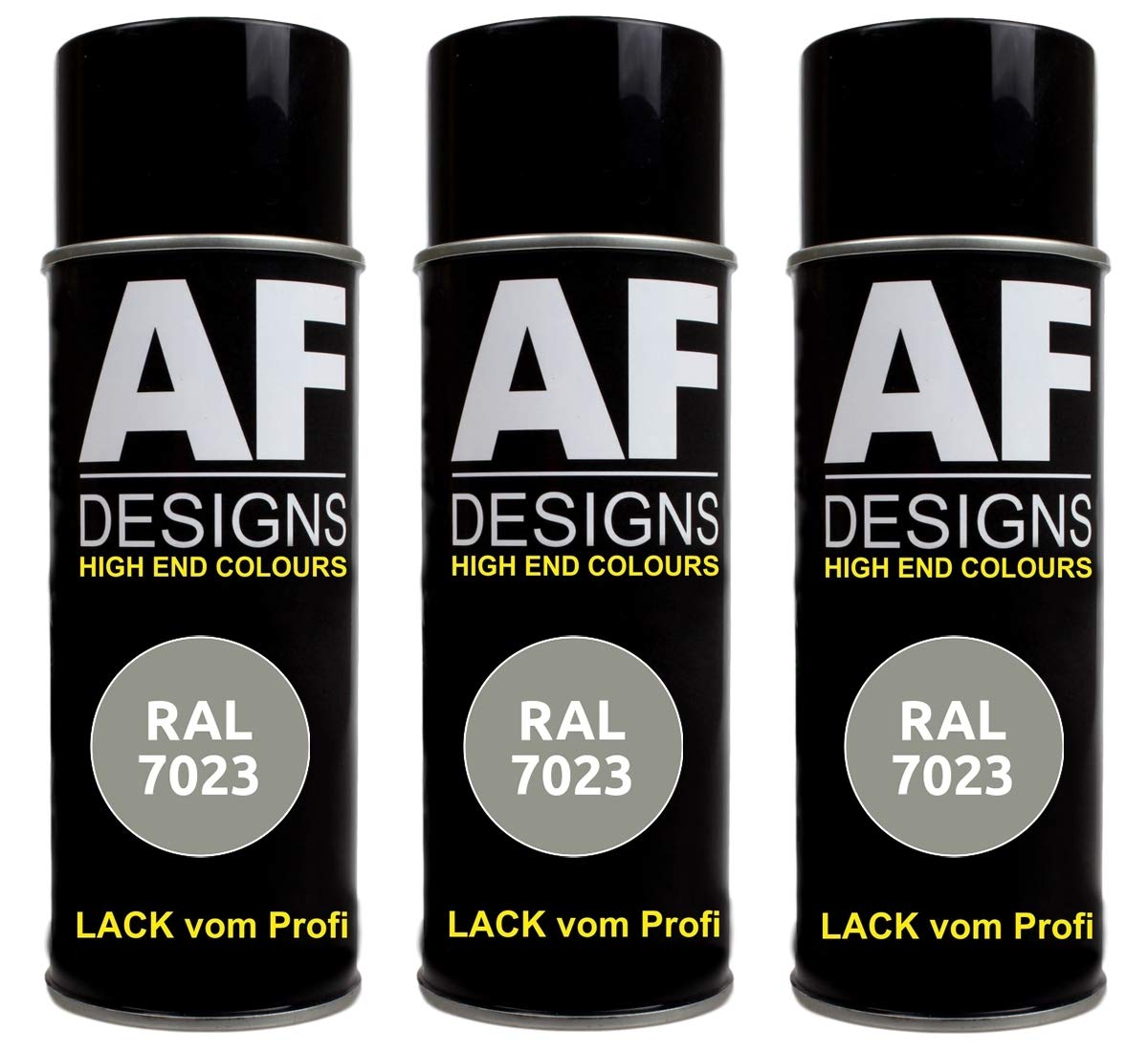 Alex Flittner Designs 3x RAL Lackspray Autolack Buntlack Spraydose RAL7023 BETONGRAU matt von Alex Flittner Designs
