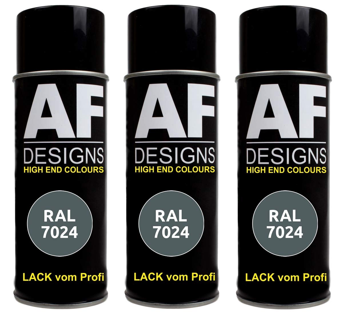 Alex Flittner Designs 3X RAL Lackspray Autolack Buntlack Spraydose RAL7024 Graphitgrau seidenmatt von Alex Flittner Designs