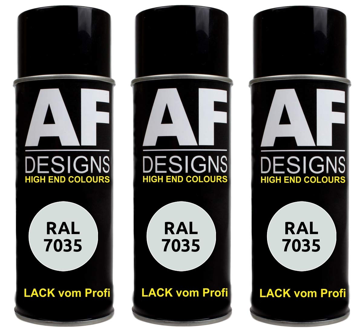 Alex Flittner Designs 3x RAL Lackspray Autolack Buntlack Spraydose RAL7035 LICHTGRAU matt von Alex Flittner Designs