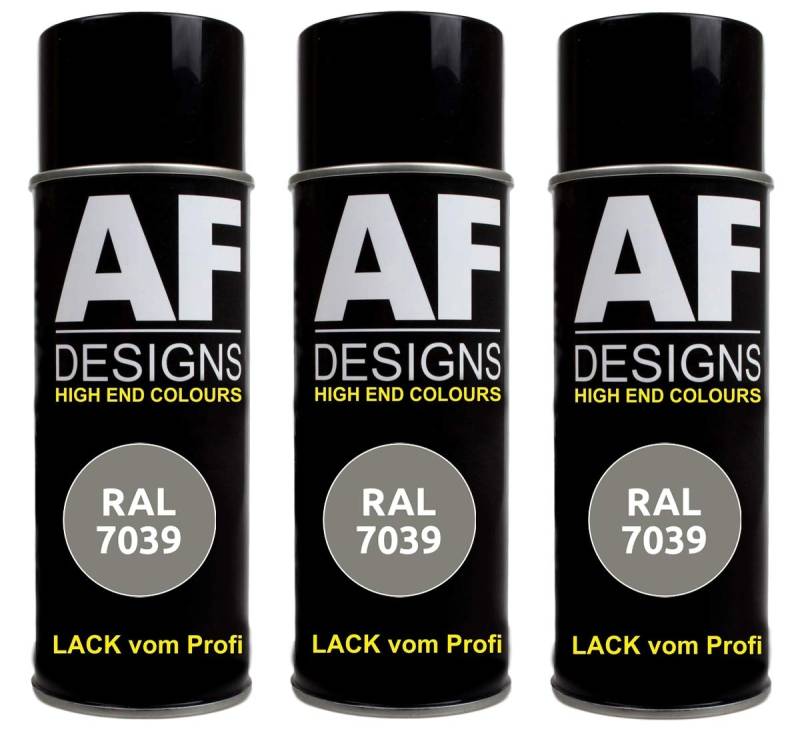 Alex Flittner Designs 3x RAL Lackspray Autolack Buntlack Spraydose RAL7039 QUARZGRAU seidenmatt von Alex Flittner Designs
