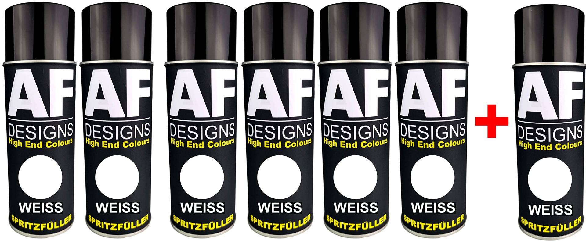 Alex Flittner Designs 6+1 Spritzfüller Spritzspachtel Spraydose Weiss Dickschicht Füller Autolack Grundierung Filler Primer Haftgrund von Alex Flittner Designs