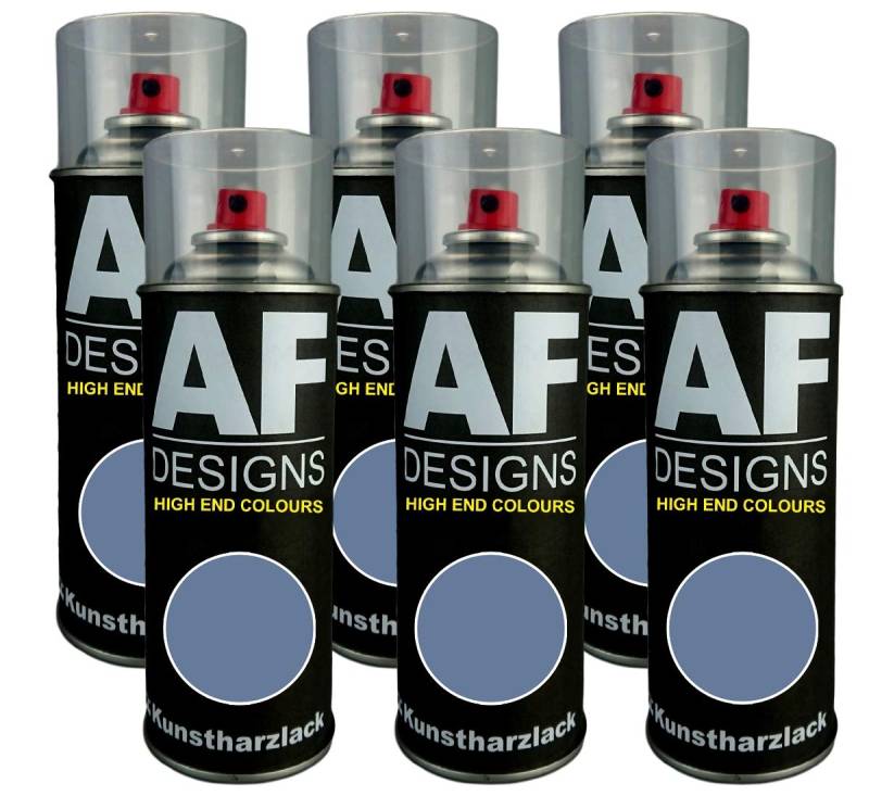 Alex Flittner Designs 6X Kunstharz Lackspray Buntlack Spraydose RAL5014 TAUBENBLAU seidenmatt von Alex Flittner Designs