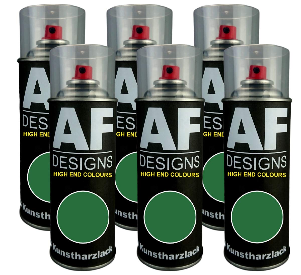 Alex Flittner Designs 6X Kunstharz Lackspray Buntlack Spraydose RAL6001 SMARAGDGRUEN glänzend von Alex Flittner Designs