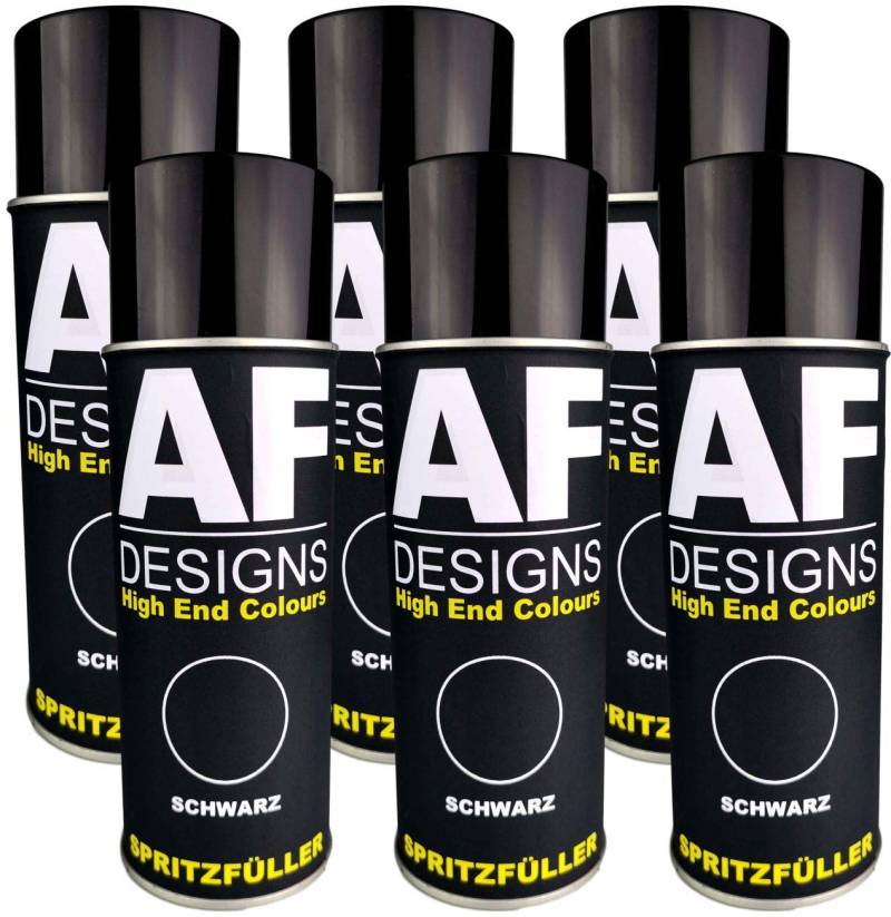 Alex Flittner Designs 6X Spritzfüller Spritzspachtel Spraydose schwarz Dickschicht Füller Autolack Grundierung Filler Primer Haftgrund von Alex Flittner Designs