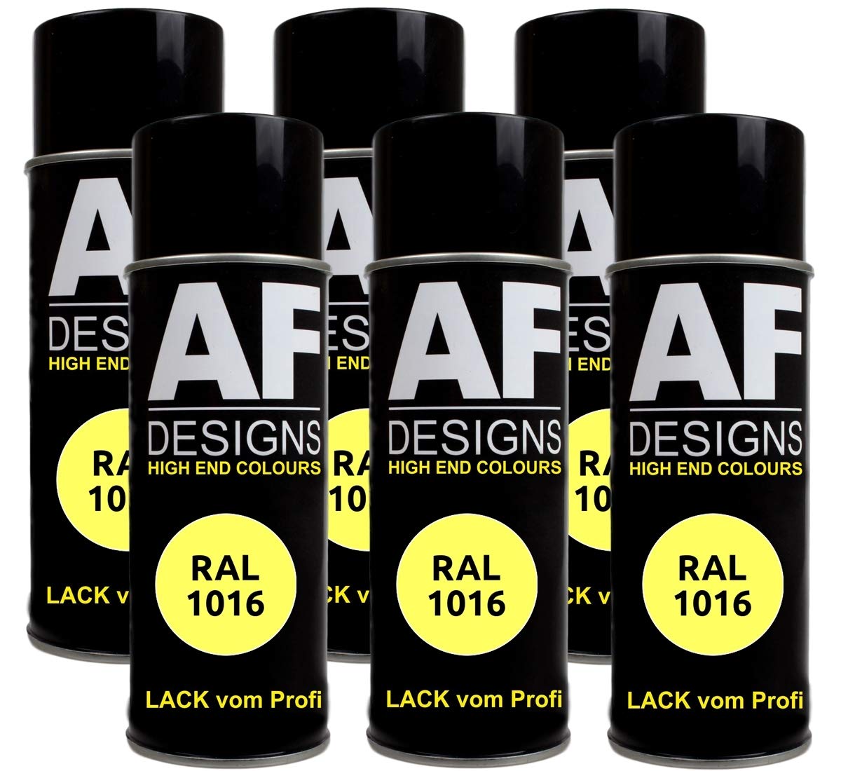 Alex Flittner Designs 6x RAL Lackspray Autolack Buntlack Spraydose RAL1016 SCHWEFELGELB matt Alex Flittner Designs 6x RAL Lackspray Autolack Buntlack Spraydose RAL1016 SCHWEFELGELB matt von Alex Flittner Designs