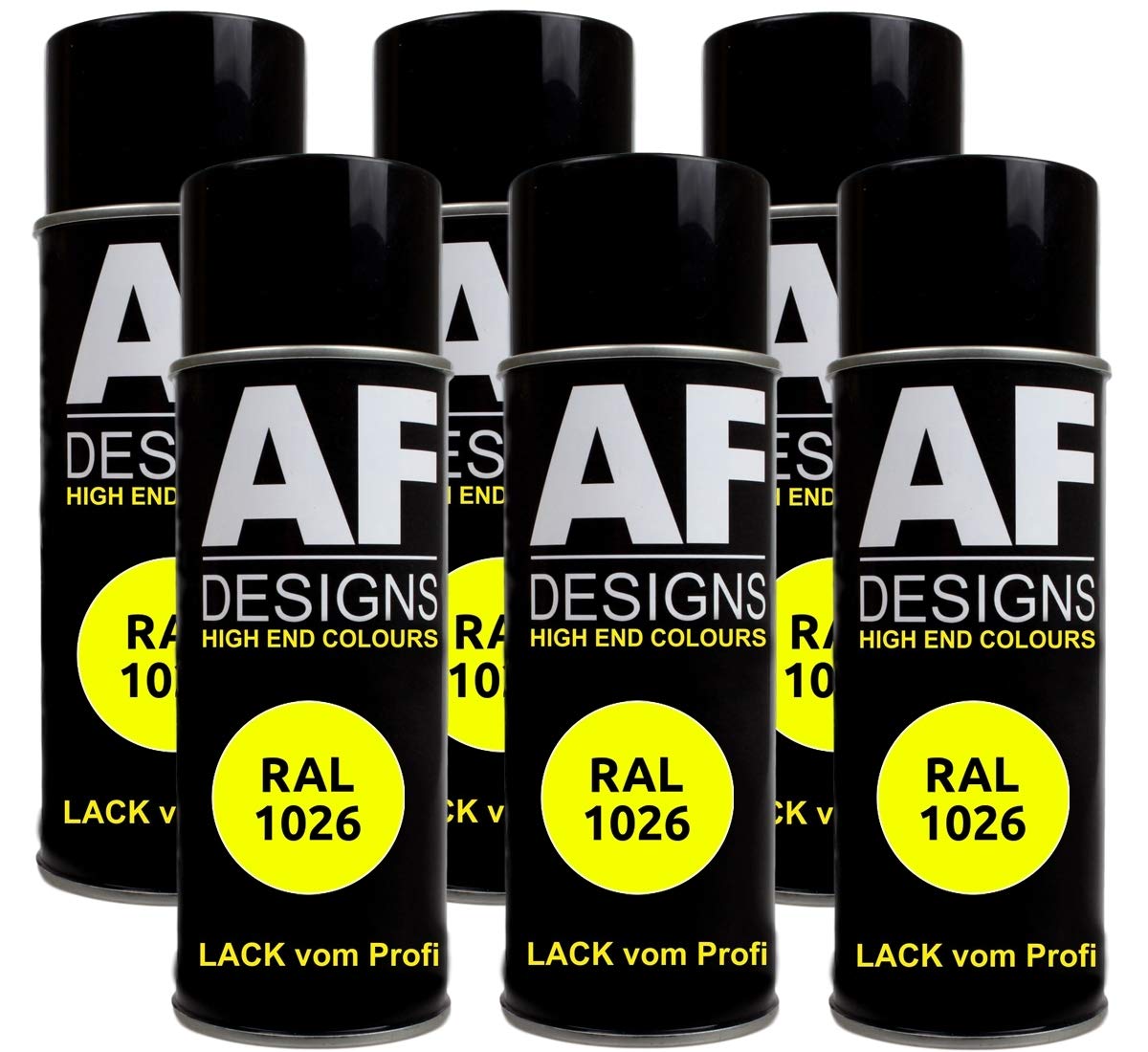 Alex Flittner Designs 6x RAL Lackspray Autolack Buntlack Spraydose RAL1026 LEUCHTGELB glänzend Alex Flittner Designs 6x RAL Lackspray Autolack Buntlack Spraydose RAL1026 LEUCHTGELB glänzend von Alex Flittner Designs